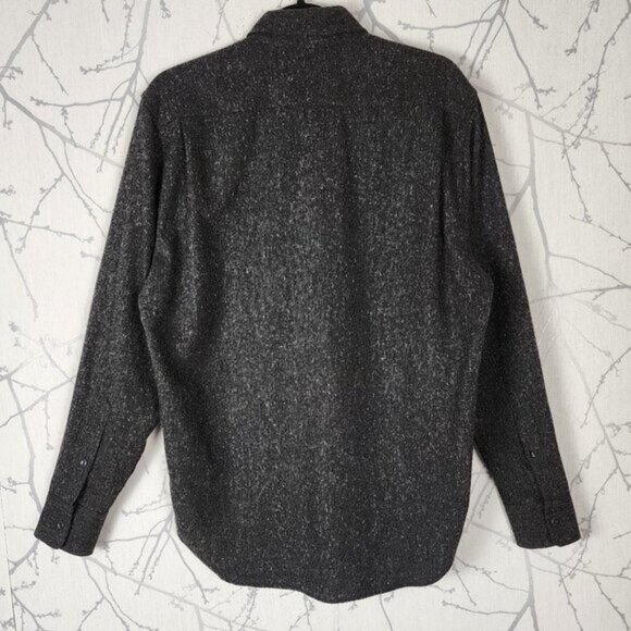 Slate & Stone Heathered Charcoal Gray 45% Wool Button Front Shirt - Picture 2 of 5